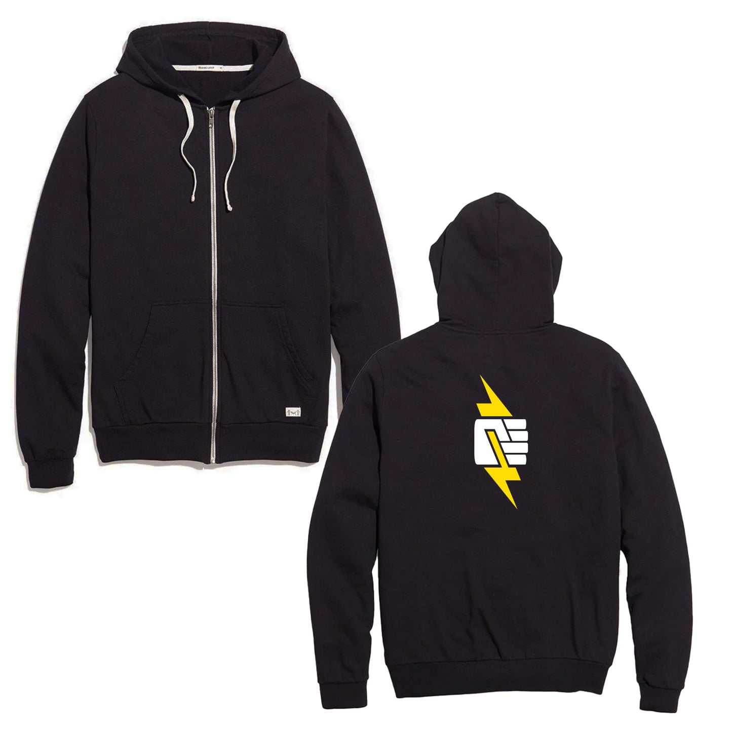 Full Zip Hoodie - Black