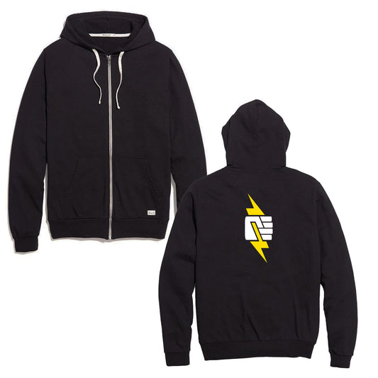 Full Zip Hoodie - Black